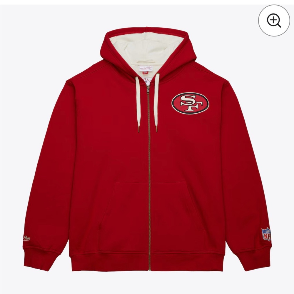 Mitchell & Ness Red and White Hoodie